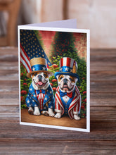 Load image into Gallery viewer, All American English Bulldog Greeting Cards - Blank Note Cards – 8-Pack of Artist-Designed Cards with Envelopes