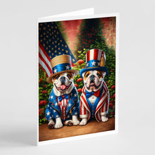 Load image into Gallery viewer, All American English Bulldog Greeting Cards - Blank Note Cards – 8-Pack of Artist-Designed Cards with Envelopes