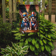 Load image into Gallery viewer, All American English Bulldog Garden Flag –  Dogs with American Flag Background by Caroline’s Treasures