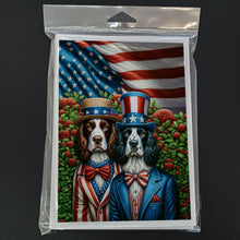 Load image into Gallery viewer, All American English Springer Spaniel Greeting Cards - Blank Note Cards – 8-Pack of Artist-Designed Cards with Envelopes
