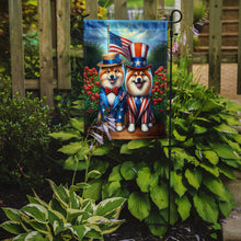 Load image into Gallery viewer, All American Finnish Spitz Garden Flag –  Dogs with American Flag Background by Caroline’s Treasures