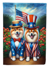 Load image into Gallery viewer, All American Finnish Spitz Garden Flag –  Dogs with American Flag Background by Caroline’s Treasures