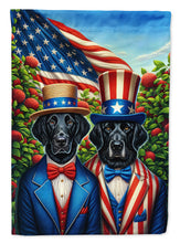 Load image into Gallery viewer, All American Flat-Coated Retriever Garden Flag –  Dogs with American Flag Background by Caroline’s Treasures