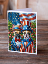 Load image into Gallery viewer, All American French Bulldog Greeting Cards - Blank Note Cards – 8-Pack of Artist-Designed Cards with Envelopes