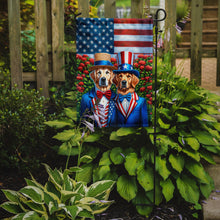 Load image into Gallery viewer, All American Golden Retriever Garden Flag –  Dogs with American Flag Background by Caroline’s Treasures