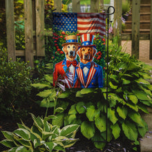 Load image into Gallery viewer, All American Golden Retriever Garden Flag –  Dogs with American Flag Background by Caroline’s Treasures