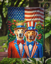 Load image into Gallery viewer, All American Golden Retriever Garden Flag –  Dogs with American Flag Background by Caroline’s Treasures