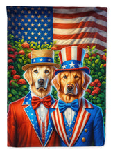 Load image into Gallery viewer, All American Golden Retriever Garden Flag –  Dogs with American Flag Background by Caroline’s Treasures