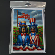 Load image into Gallery viewer, All American Gordon Setter Greeting Cards - Blank Note Cards – 8-Pack of Artist-Designed Cards with Envelopes