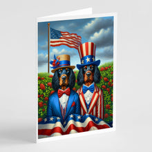 Load image into Gallery viewer, All American Gordon Setter Greeting Cards - Blank Note Cards – 8-Pack of Artist-Designed Cards with Envelopes