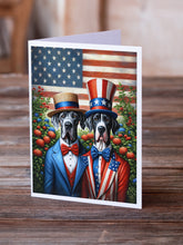 Load image into Gallery viewer, All American Great Dane Greeting Cards - Blank Note Cards – 8-Pack of Artist-Designed Cards with Envelopes