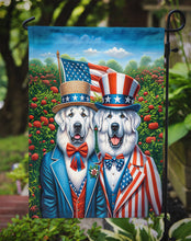 Load image into Gallery viewer, All American Great Pyrenees Garden Flag –  Dogs with American Flag Background by Caroline’s Treasures