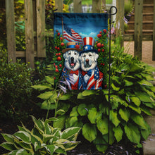 Load image into Gallery viewer, All American Great Pyrenees Garden Flag –  Dogs with American Flag Background by Caroline’s Treasures