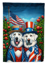 Load image into Gallery viewer, All American Great Pyrenees Garden Flag –  Dogs with American Flag Background by Caroline’s Treasures