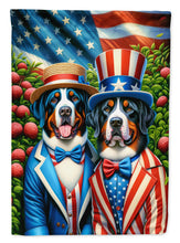 Load image into Gallery viewer, All American Greater Swiss Mountain Dog Garden Flag –  Dogs with American Flag Background by Caroline’s Treasures