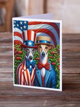 Load image into Gallery viewer, All American Greyhound Greeting Cards - Blank Note Cards – 8-Pack of Artist-Designed Cards with Envelopes
