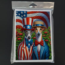 Load image into Gallery viewer, All American Greyhound Greeting Cards - Blank Note Cards – 8-Pack of Artist-Designed Cards with Envelopes