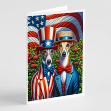 Load image into Gallery viewer, All American Greyhound Greeting Cards - Blank Note Cards – 8-Pack of Artist-Designed Cards with Envelopes