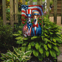 Load image into Gallery viewer, All American Greyhound Garden Flag –  Dogs with American Flag Background by Caroline’s Treasures
