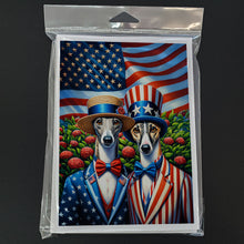 Load image into Gallery viewer, All American Greyhound Greeting Cards - Blank Note Cards – 8-Pack of Artist-Designed Cards with Envelopes
