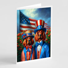 Load image into Gallery viewer, All American Irish Setter Greeting Cards - Blank Note Cards – 8-Pack of Artist-Designed Cards with Envelopes