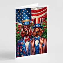 Load image into Gallery viewer, All American Irish Setter Greeting Cards - Blank Note Cards – 8-Pack of Artist-Designed Cards with Envelopes