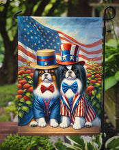 Load image into Gallery viewer, All American Japanese Chin Garden Flag –  Dogs with American Flag Background by Caroline’s Treasures