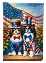 Load image into Gallery viewer, All American Japanese Chin Garden Flag –  Dogs with American Flag Background by Caroline’s Treasures