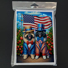 Load image into Gallery viewer, All American Keeshond Greeting Cards - Blank Note Cards – 8-Pack of Artist-Designed Cards with Envelopes