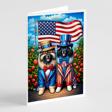 Load image into Gallery viewer, All American Keeshond Greeting Cards - Blank Note Cards – 8-Pack of Artist-Designed Cards with Envelopes