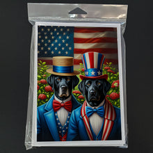Load image into Gallery viewer, All American Labrador Retriever Greeting Cards - Blank Note Cards – 8-Pack of Artist-Designed Cards with Envelopes