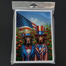 Load image into Gallery viewer, All American Labrador Retriever Greeting Cards - Blank Note Cards – 8-Pack of Artist-Designed Cards with Envelopes