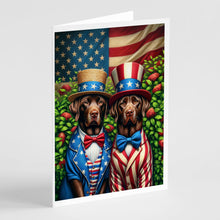 Load image into Gallery viewer, All American Labrador Retriever Greeting Cards - Blank Note Cards – 8-Pack of Artist-Designed Cards with Envelopes