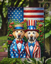 Load image into Gallery viewer, All American Labrador Retriever Garden Flag –  Dogs with American Flag Background by Caroline’s Treasures