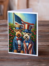 Load image into Gallery viewer, All American Lakeland Terrier Greeting Cards - Blank Note Cards – 8-Pack of Artist-Designed Cards with Envelopes