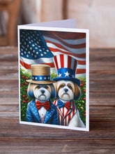 Load image into Gallery viewer, All American Lhasa Apso Greeting Cards - Blank Note Cards – 8-Pack of Artist-Designed Cards with Envelopes