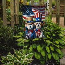 Load image into Gallery viewer, All American Lhasa Apso Garden Flag –  Dogs with American Flag Background by Caroline’s Treasures