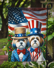 Load image into Gallery viewer, All American Lhasa Apso Garden Flag –  Dogs with American Flag Background by Caroline’s Treasures