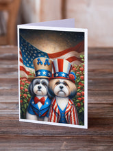 Load image into Gallery viewer, All American Lhasa Apso Greeting Cards - Blank Note Cards – 8-Pack of Artist-Designed Cards with Envelopes