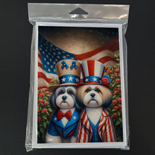 Load image into Gallery viewer, All American Lhasa Apso Greeting Cards - Blank Note Cards – 8-Pack of Artist-Designed Cards with Envelopes