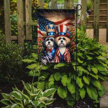 Load image into Gallery viewer, All American Lhasa Apso Garden Flag –  Dogs with American Flag Background by Caroline’s Treasures
