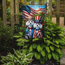 Load image into Gallery viewer, All American Maltese Garden Flag –  Dogs with American Flag Background by Caroline’s Treasures