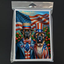 Load image into Gallery viewer, All American Mastiff Greeting Cards - Blank Note Cards – 8-Pack of Artist-Designed Cards with Envelopes