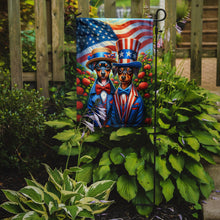 Load image into Gallery viewer, All American Miniature Pinscher Garden Flag –  Dogs with American Flag Background by Caroline’s Treasures