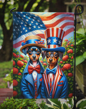 Load image into Gallery viewer, All American Miniature Pinscher Garden Flag –  Dogs with American Flag Background by Caroline’s Treasures