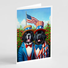 Load image into Gallery viewer, All American Newfoundland Greeting Cards - Blank Note Cards – 8-Pack of Artist-Designed Cards with Envelopes