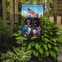 Load image into Gallery viewer, All American Newfoundland Garden Flag –  Dogs with American Flag Background by Caroline’s Treasures
