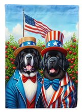 Load image into Gallery viewer, All American Newfoundland Garden Flag –  Dogs with American Flag Background by Caroline’s Treasures