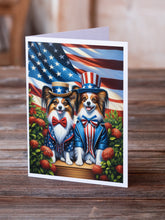 Load image into Gallery viewer, All American Papillon Greeting Cards - Blank Note Cards – 8-Pack of Artist-Designed Cards with Envelopes