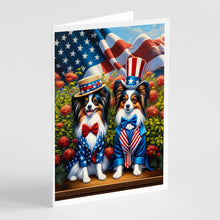 Load image into Gallery viewer, All American Papillon Greeting Cards - Blank Note Cards – 8-Pack of Artist-Designed Cards with Envelopes